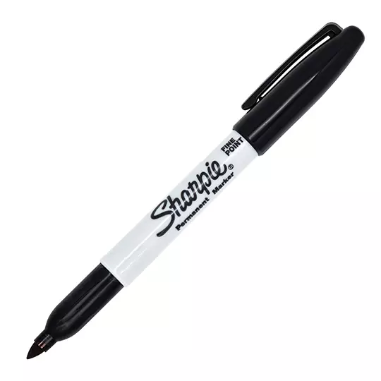 Marcador fino permanente Sharpie negro con 4 piezas