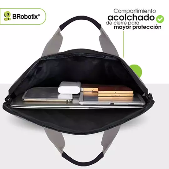 Maletín  Portafolio  Para  Laptop De 15.6" A 17" Oslo,  Gris BROBOTIX 6006757