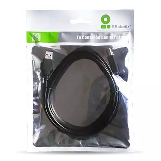 Cable USB Brobotix 102310 extension V 2.0 de 3 metros Color Negro