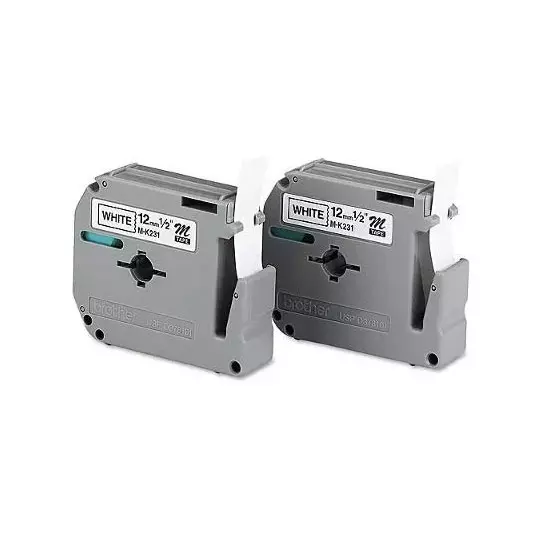 Cinta brother no laminada en negro sobre blanco M231
