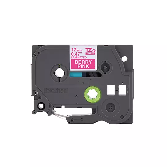 Cinta Brother color blanco sobre rosa fucsia TZEMQP35G