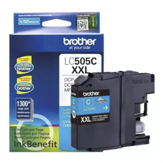 Cartucho brother tinta cian LC505C.