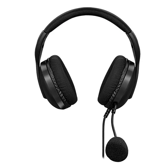 LM-Audífonos gamer BASHER con micrófono ajustable y desmostable color blanco