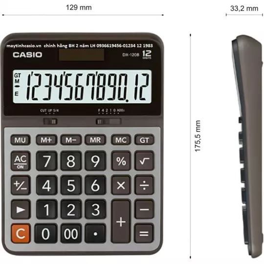 Calculadora de escritorio 12 dígitos CASIO pantalla de cristal líquido