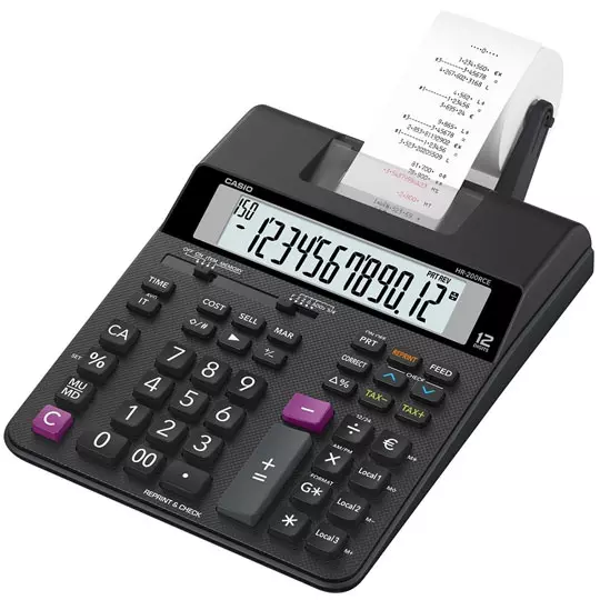 Sumadora 12 dígitos CASIO 2.0 líneas porsegundo
