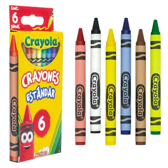 Crayones Crayola Estándar 9.21 cmx.7.9 cm 6 piezas