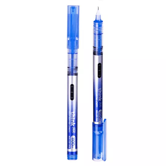 LM-Boligrafo de gel Deli azul punto fino 0.5 mm, caja con 12 pz