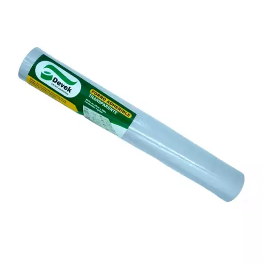 Forro adhesivo transparente Devek rollo de 45 cm x 20 m