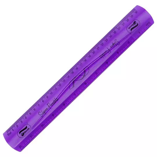 Regla super flxible Devek, 30 cm morado. 
