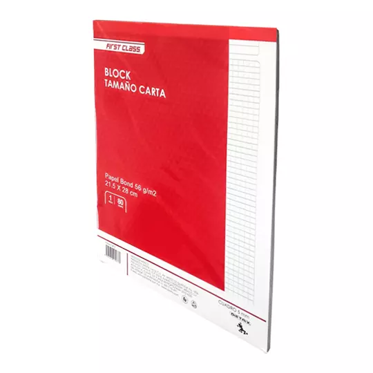 Block Dietrix tamaño carta cuadro 5mm 80 hojas