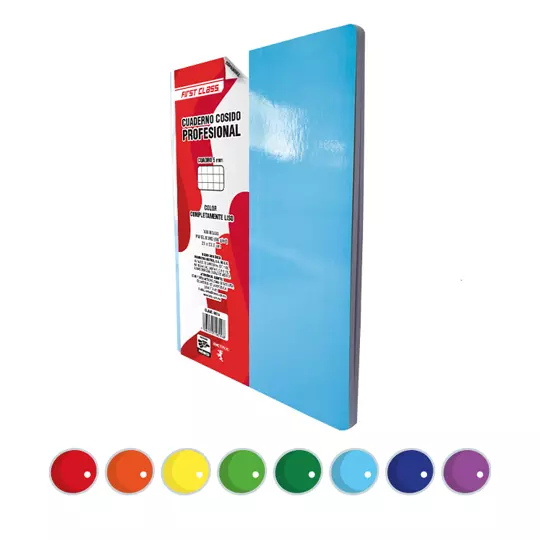 Cuaderno cosido Dietrix profesional cuadro 5 mm 100 hojas colores surtidos