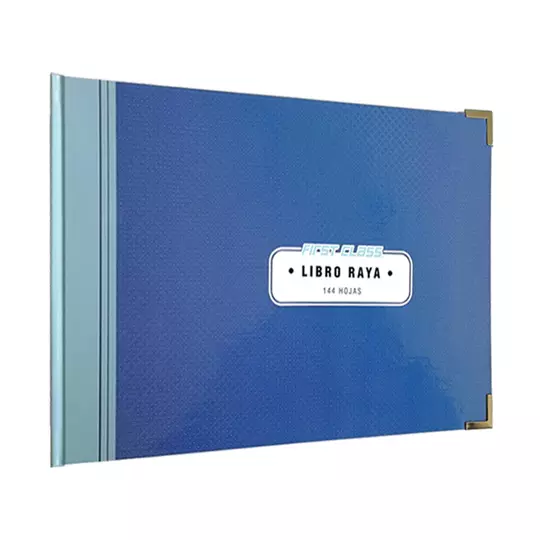 Libro raya italiano 144 hojas First Class color azul 34.6 x 24 cm