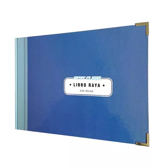 Libro raya italiano 240 hojas First Class color azul 34.6 x 24 cm