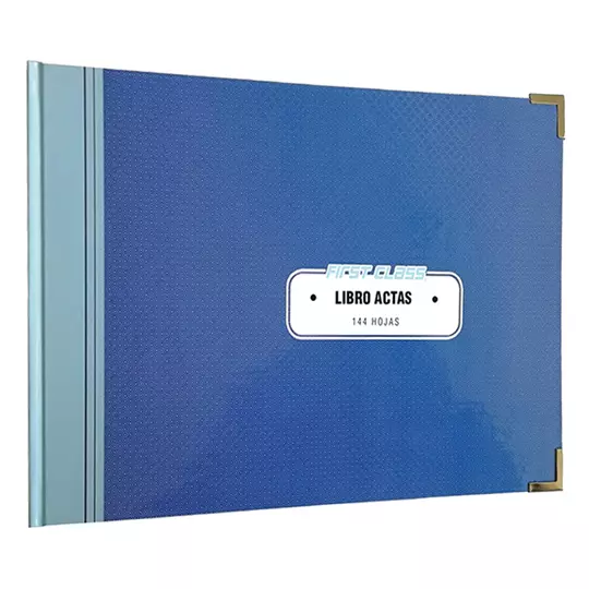 Libro italiano actas 144 hojas First Class color azul 34.6 x 24 cm