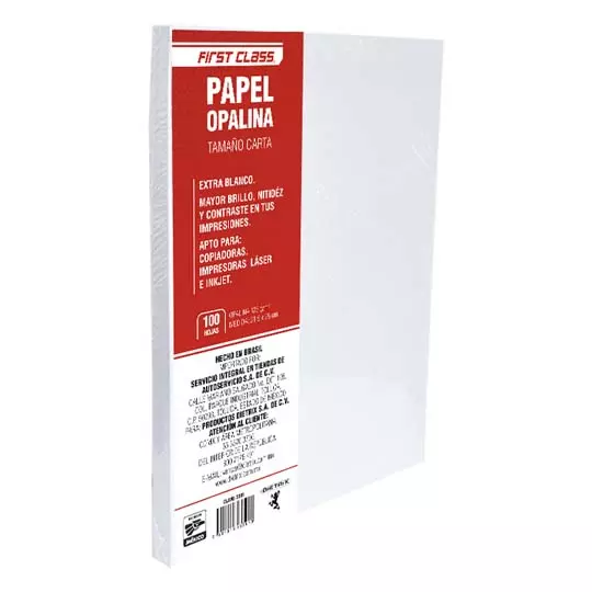 PAPEL OPALINA DIETRIX 100 HOJAS TAMAÑO CARTA 125 GR