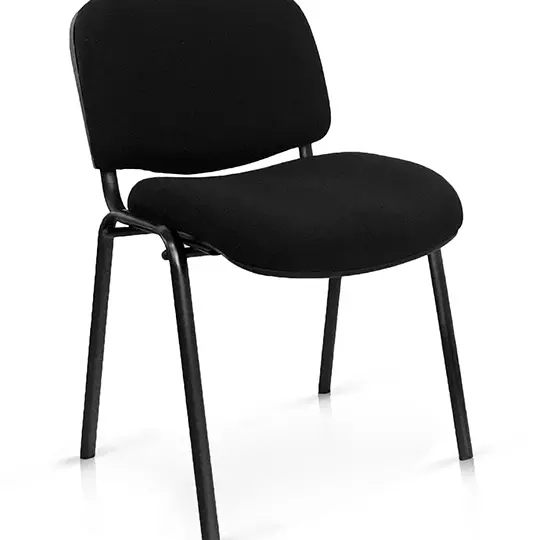 Silla fija ERGO mod. 1620 sin descansa brazos asiento en tela color negro