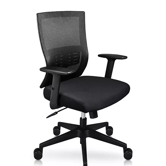 LM-Silla ejecutiva ERGO mod. Trento con descansa brazos color negro
