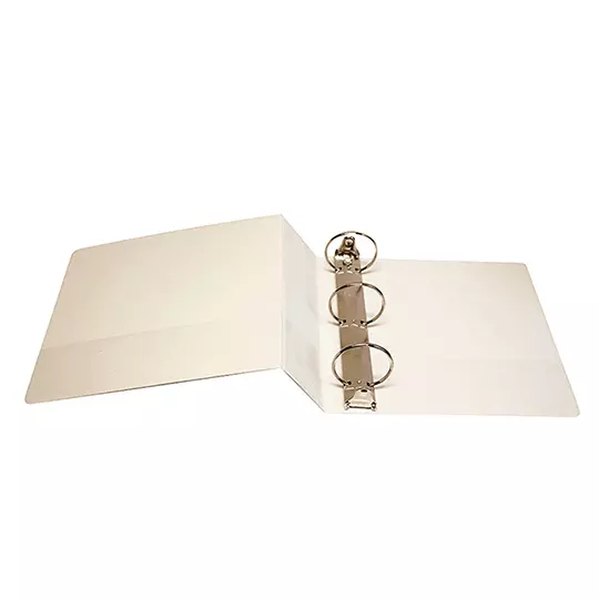 Carpeta panorámica Oxford carta blanca herraje de 3 pulgadas "O"
