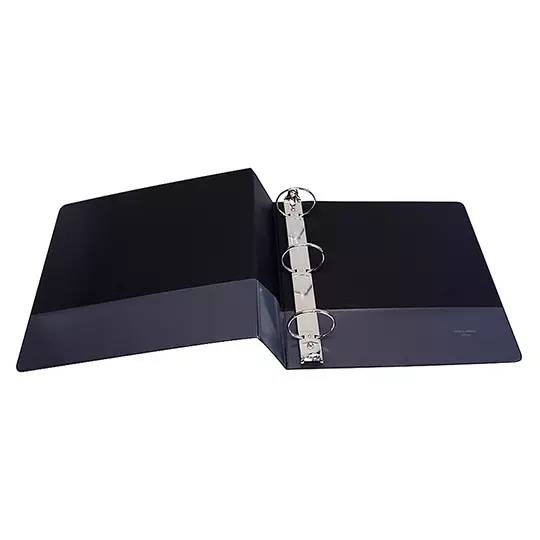 Carpeta panorámica Oxford carta negra herraje de 2 pulgadas "O"