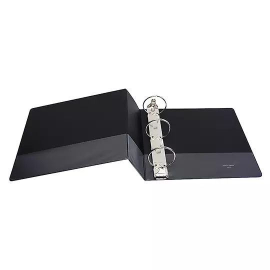 Carpeta panorámica Oxford carta negra herraje de  3 pulgadas "O"