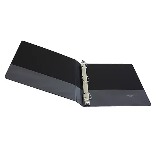Carpeta panorámica Oxford carta negra herraje de 1 pulgada "D"