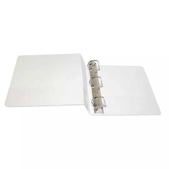 Carpeta panorámica Oxford carta blanca herraje de 2 pulgadas "D"