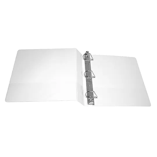Carpeta panorámica Oxford carta blanca herraje de 1 1/2 pulgadas "D"