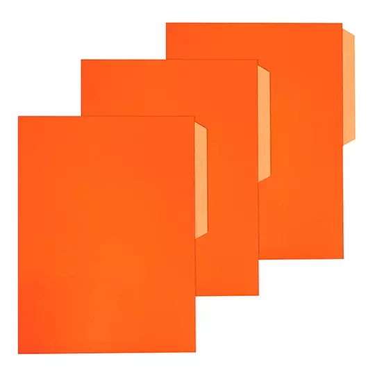 Folder de color Pendaflex carta color naranja ceja 1/2 caja con 25 pzas