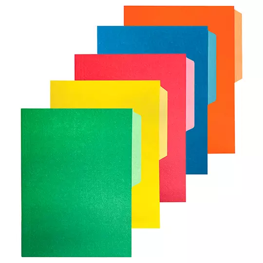 Folder de color Pendaflex carta color surtido intenso ceja 1/2 caja con 25 pzas