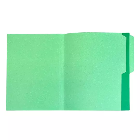Folder de color Pendaflex carta color verde ceja 1/2 caja con 25 pzas