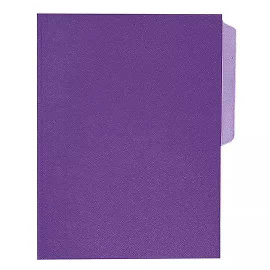 Folder de color Pendaflex carta color violeta ceja 1/2 caja con 25 pzas
