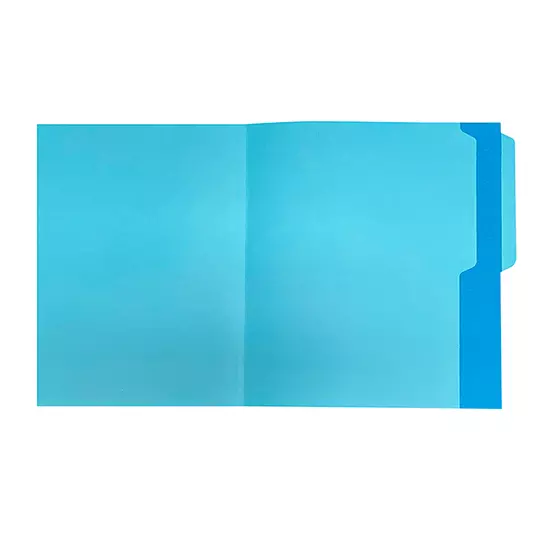 Folder de color Pendaflex carta color azul ceja 1/2 caja con 50 pzas