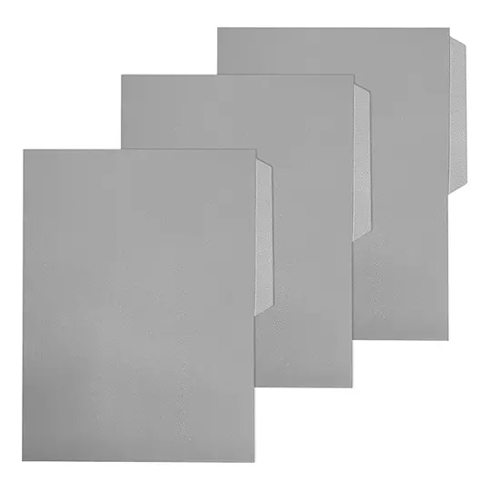 Folder de color Pendaflex carta color gris ceja 1/2 caja con 50 pzas