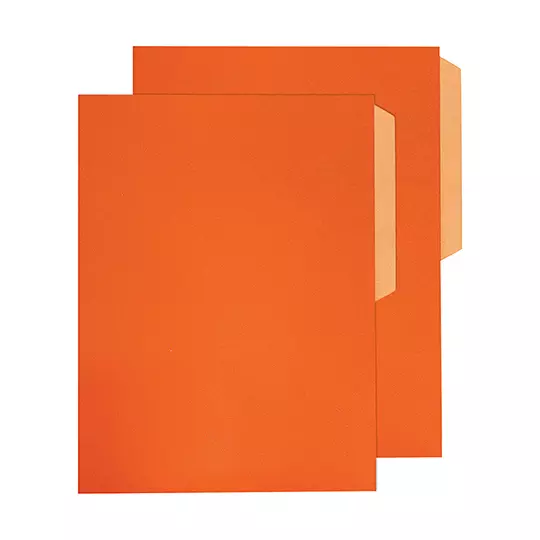 Folder de color Pendaflex carta color naranja ceja 1/2 caja con 50 pzas