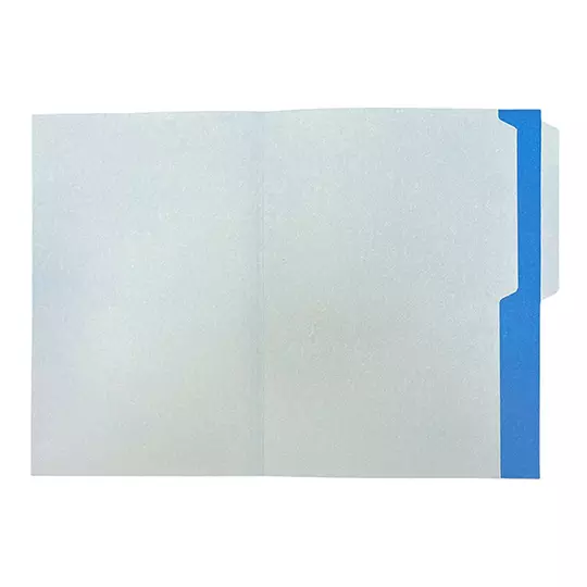 Folder manila Pendaflex oficio color azul ceja 1/2 caja con 50 pzas
