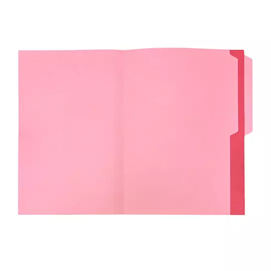 Folder manila Pendaflex oficio color rojo ceja 1/2 caja con 50 pzas
