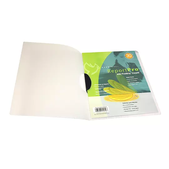 Cubierta para reporte Cardinal carta transparente con clip de color, 1 pieza.