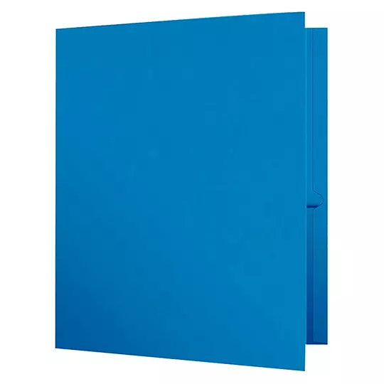 Folder showfolio laminado Oxford carta color azul caja con 25 pzas