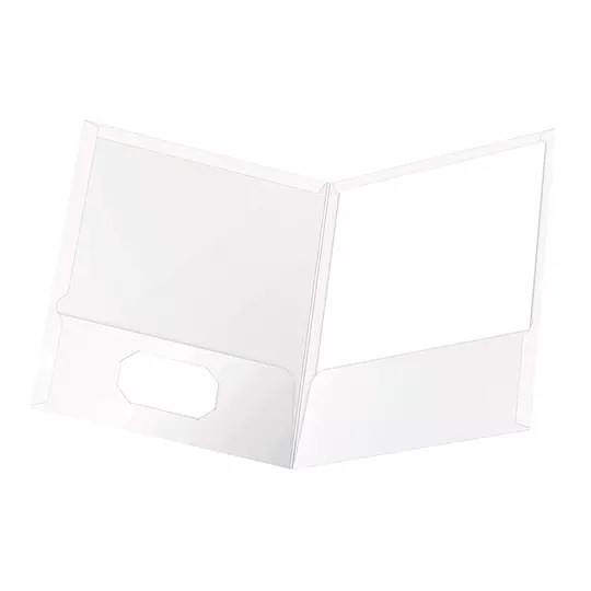Folder showfolio laminado Oxford carta color blanco caja con 25 pzas
