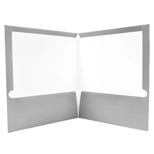 Folder showfolio laminado Oxford carta color gris caja con 25 pzas