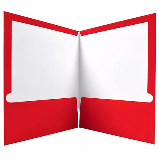 Folder showfolio laminado Oxford carta color rojo caja con 25 pzas