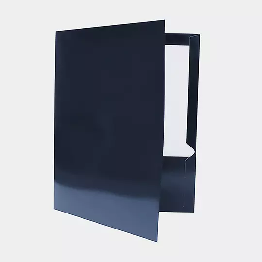 Folder showfolio laminado Oxford carta color azul marino caja con 25 pzas