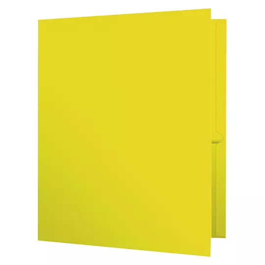 Folder con doble solapa Oxford carta color amarillo caja con 25 pzas