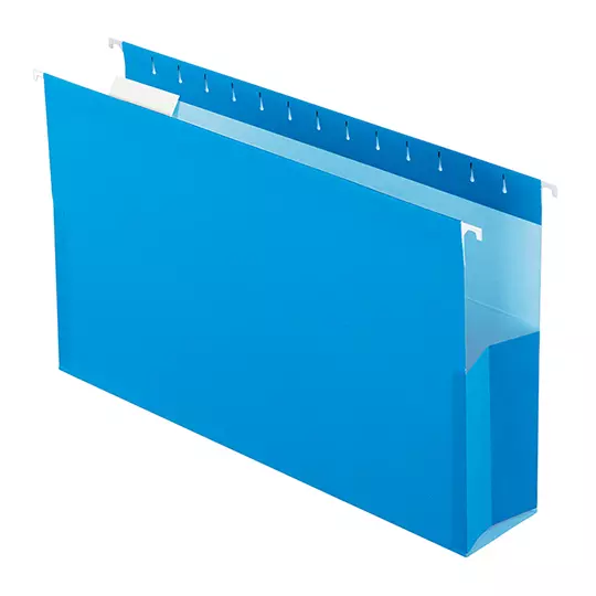 Folder colgante fondo caja Pendaflex oficio color azul caja con 25 pzas