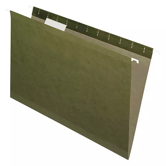 Folder colgante Oxford oficio color verde caja con 25 pzas