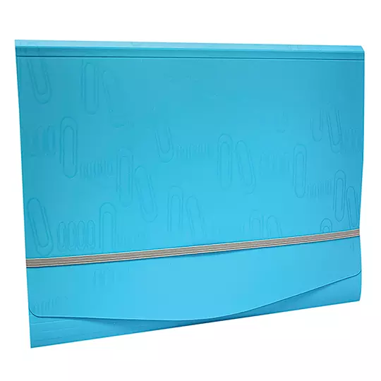 Folder porta documentos triple solapa Oxford carta color azul