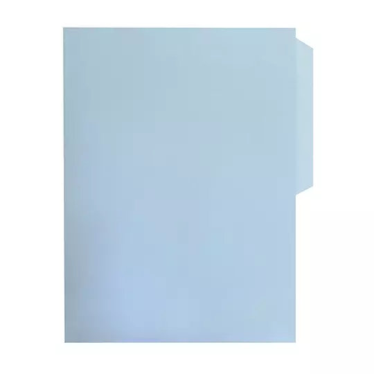 Folder manila Oxford carta color azul ceja 1/2 caja con 100 pzas