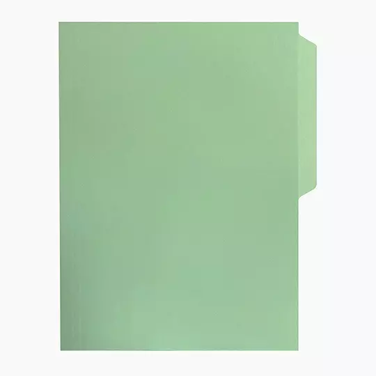 Folder manila Oxford carta color verde ceja 1/2 caja con 100 pzas