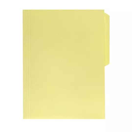 Folder manila Oxford carta color amarillo ceja 1/2 caja con 100 pzas