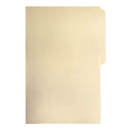 Folder manila Oxford oficio color crema ceja 1/2 caja con 100 pzas